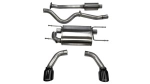 Scion FRS Performance Exhaust - CORSA Performance - Cat Back Dual Rear Exit with Single 4.5in. Black PVD Pro-Series Tips - Black - `12-`25